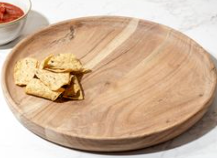 16 Acacia Wood Snack Tray