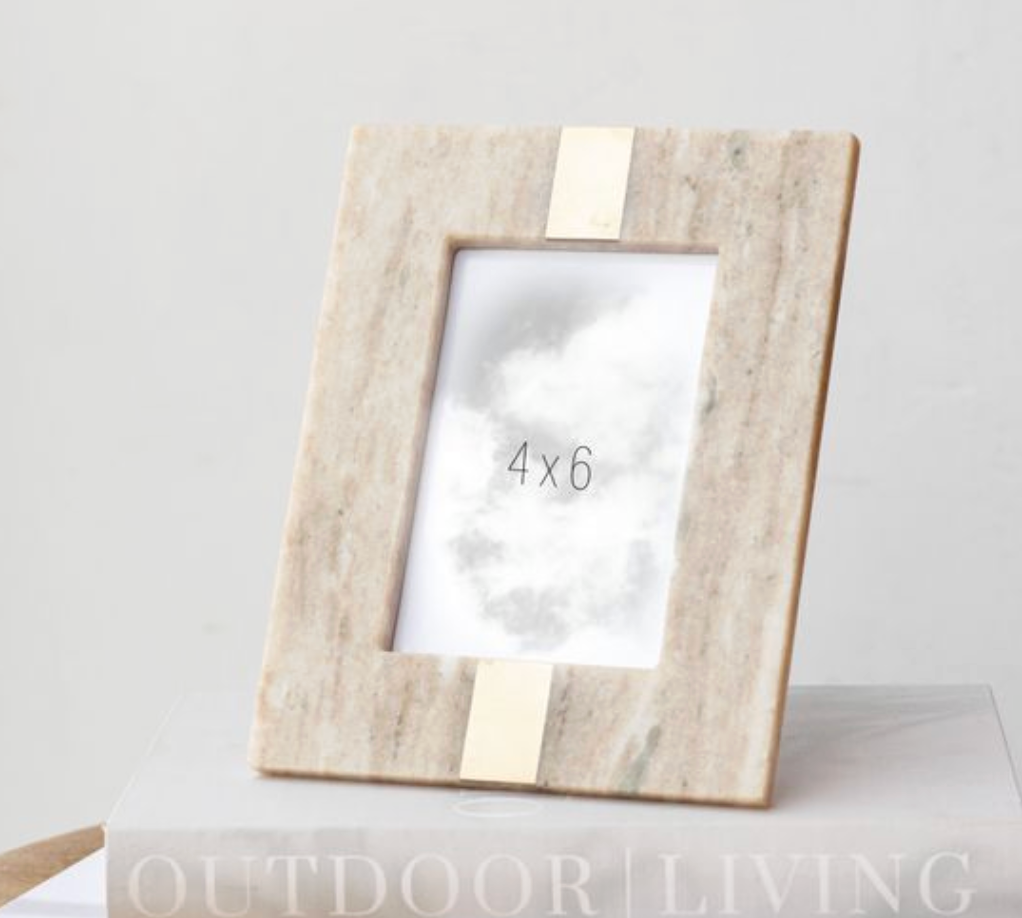 4 X 6 Beige Marble Photo Frame