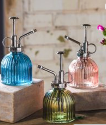 3 Asst Color Glass Misters