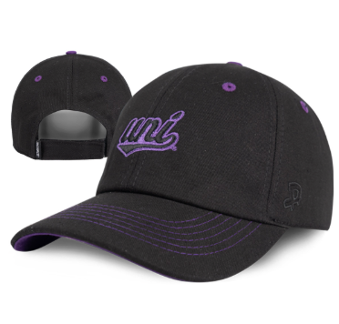 Rio Hat - Black Ith Purple Lettering
