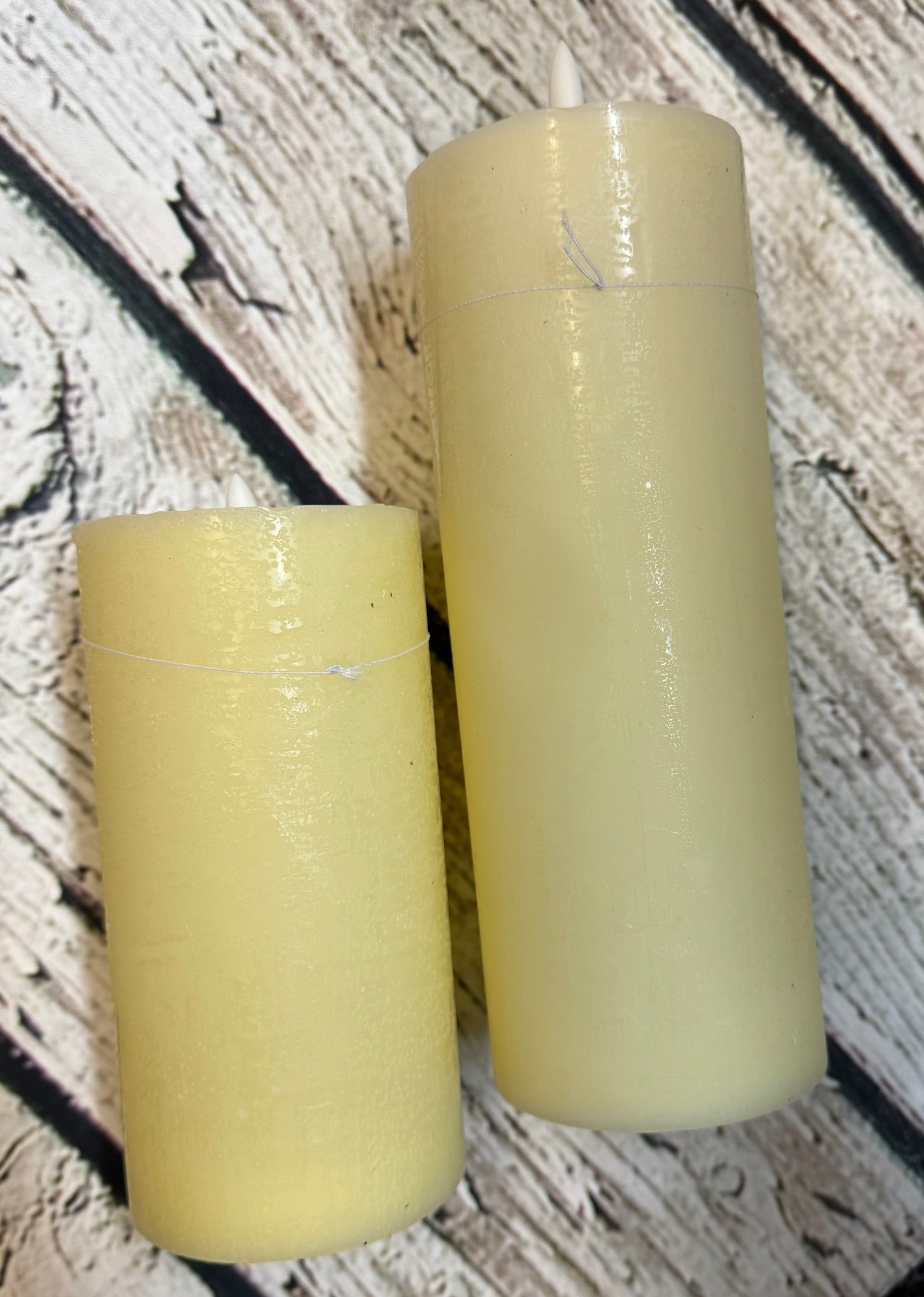 Real Wax Led Flickering Candle, Cream, Large, 2 Aa Batteries Are Not Included