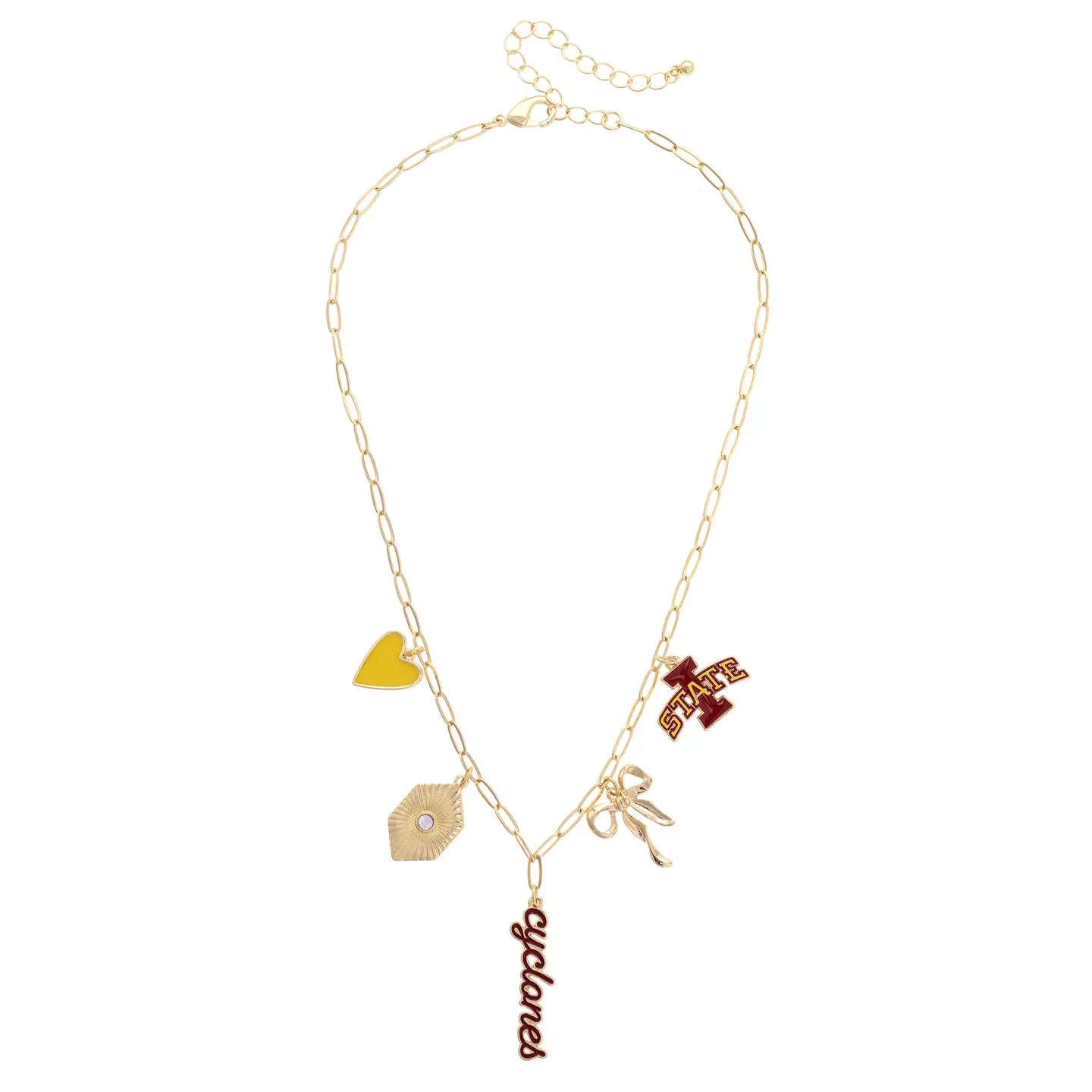 Iowa State Cyclones Paper Clip Charm Collector Necklace