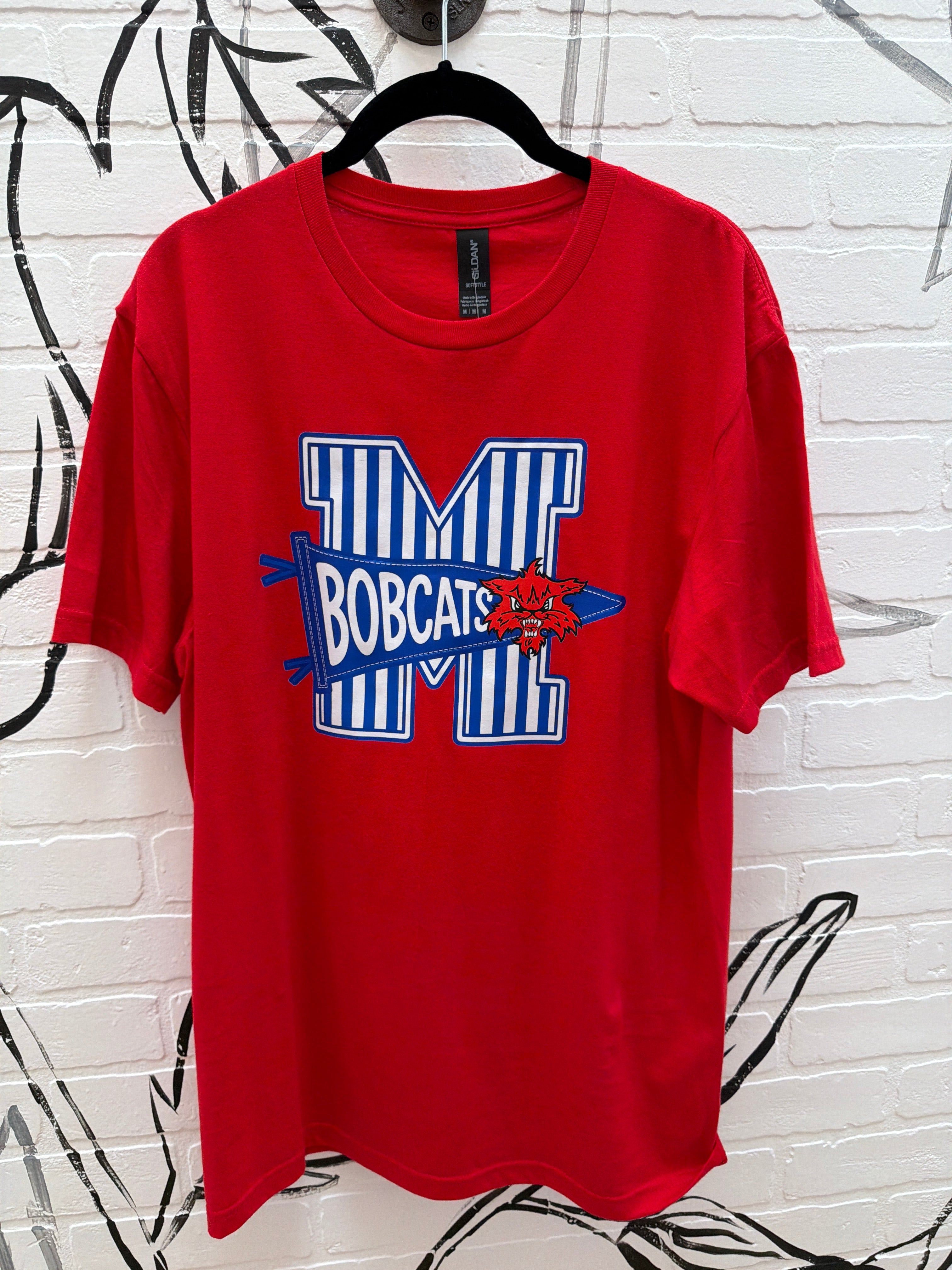 Bobcat Stripped M With Bobcat Face