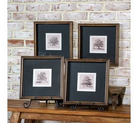 *inner* 4 Asst Foliage Framed Wall Art
