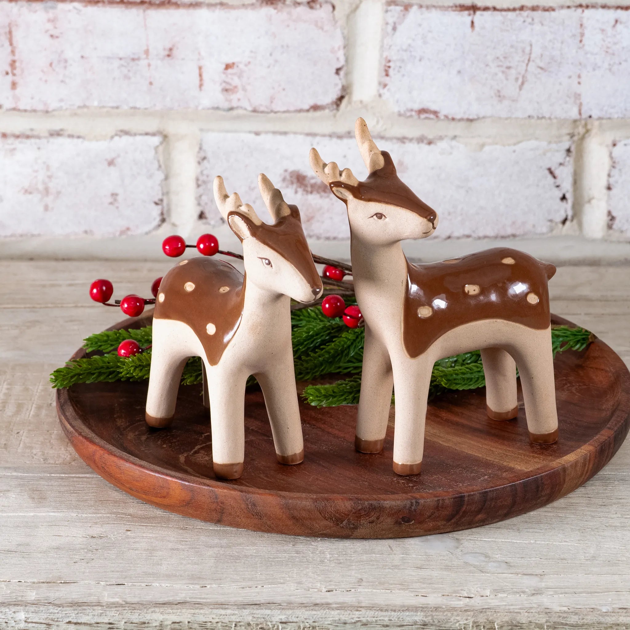2 Asst. Bge/brn Small Deer