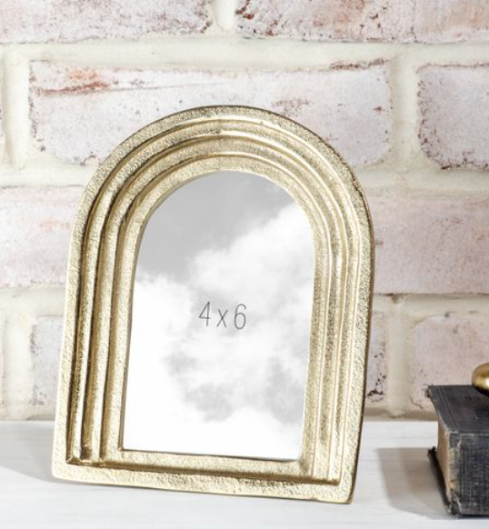 4x6 Gold Arch Photo Frame