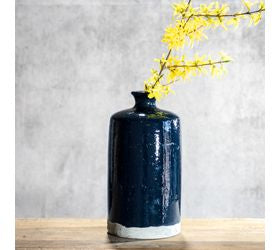 11.8 Deep Blue Terra Cotta Vase