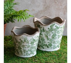 S/2 Verte Heirloom Planters