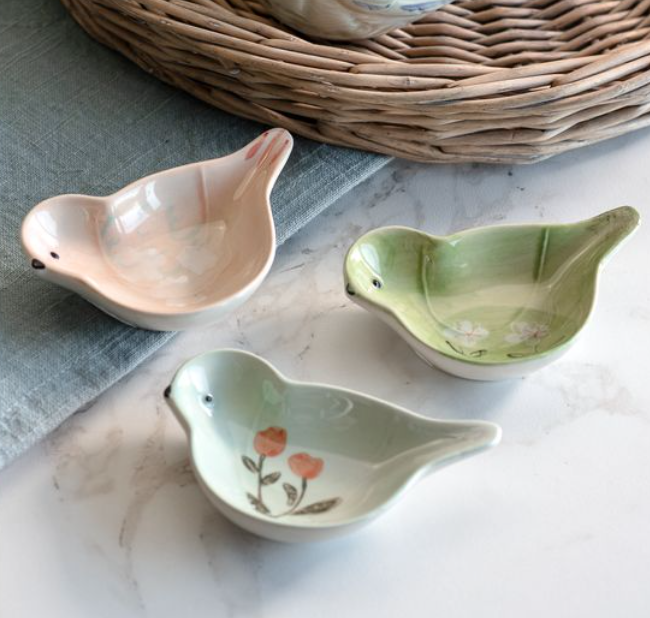 3 Asst. Spring Bird Mini Dishes