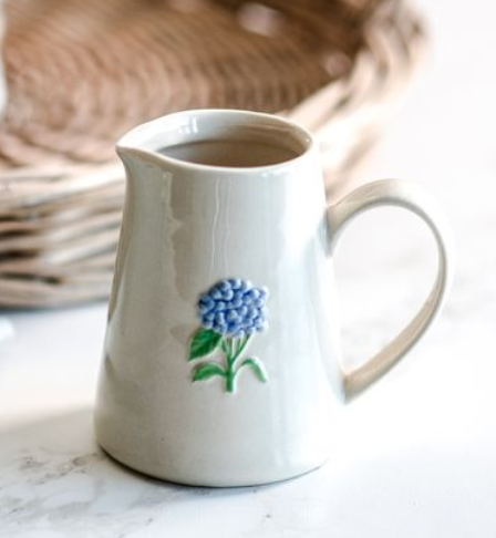 Blue Hydrangea Creamer Pitcher