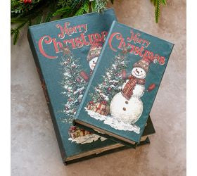 S/2 Merry Christmas Storage Books