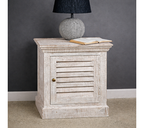 21l Slat Front Wood End Table