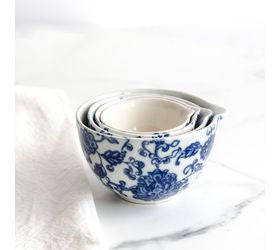 *inner* S/4 Blue Floral Meas. Cups