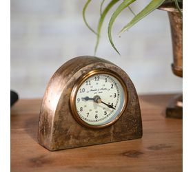 *inner* 4 Ant. Brass Table Clock