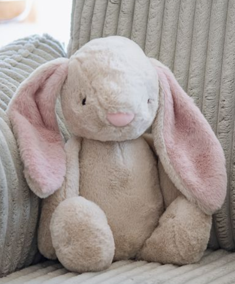 11.8l Sand & Pink Plush Bunny