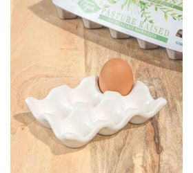 *inner* White Ceramic Egg Tray