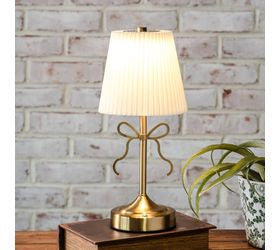 12 Gold Bow Accent Led Lamp