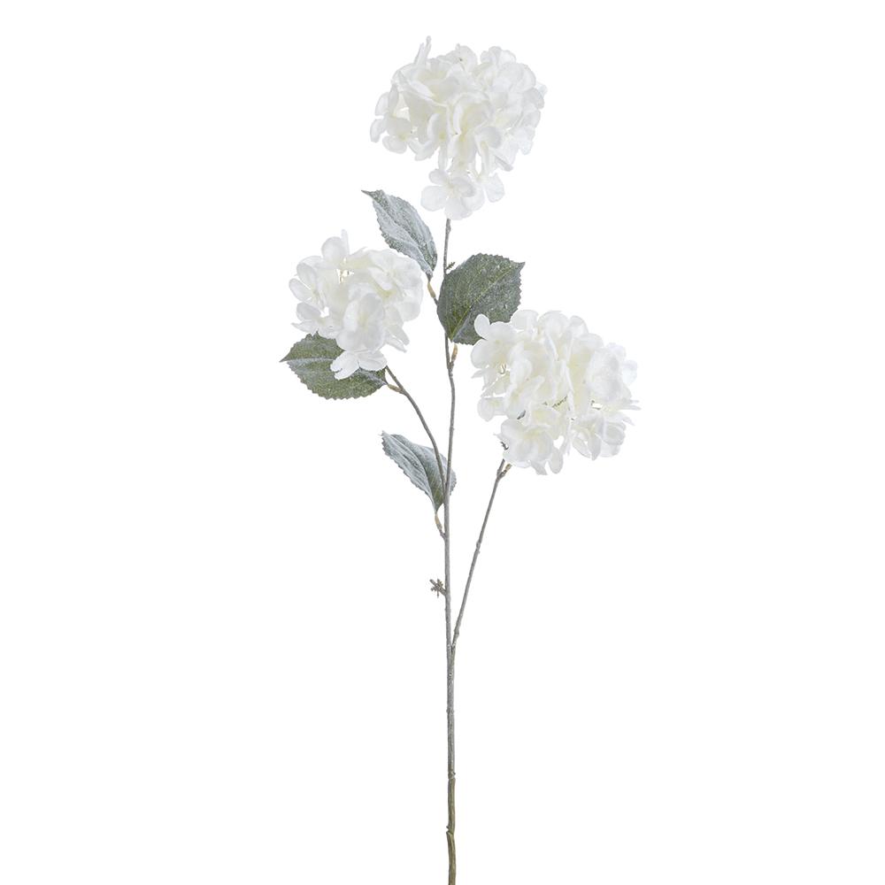 33 Snowed Hydrangea Spray Wh