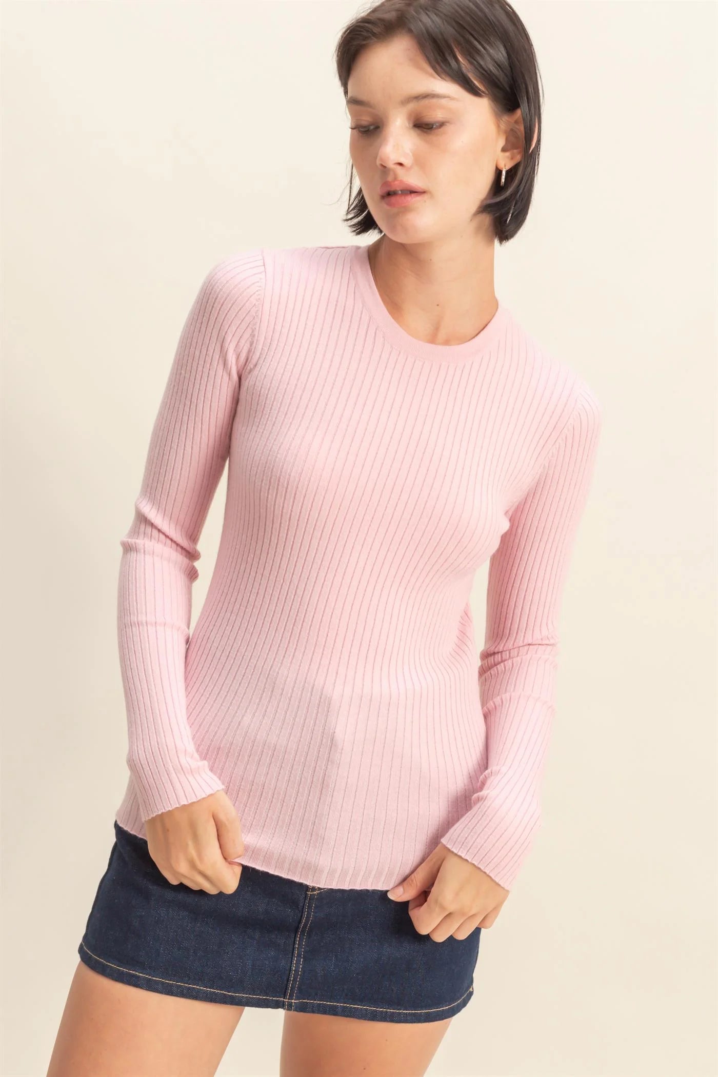 Ribbed Long Sleeve Top
