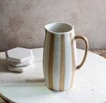 8.4 Matte Brown Stripe Ceramic Pitcher