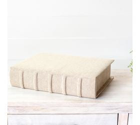 Beige Linen Storage Book