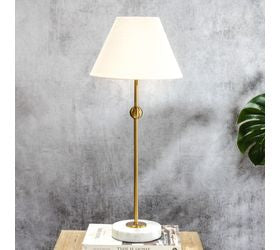 Brush Gold Lamp Marble Base Lamp