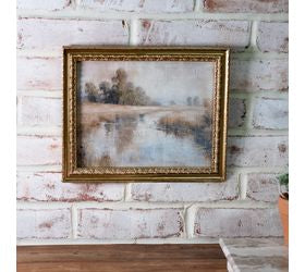 8 X 10 Gold Frame Stream Landscape