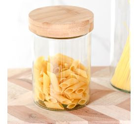 6.7 Glass Jar Bamboo Lid