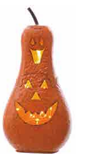 Small Metal Double Stack Led Pumpkin