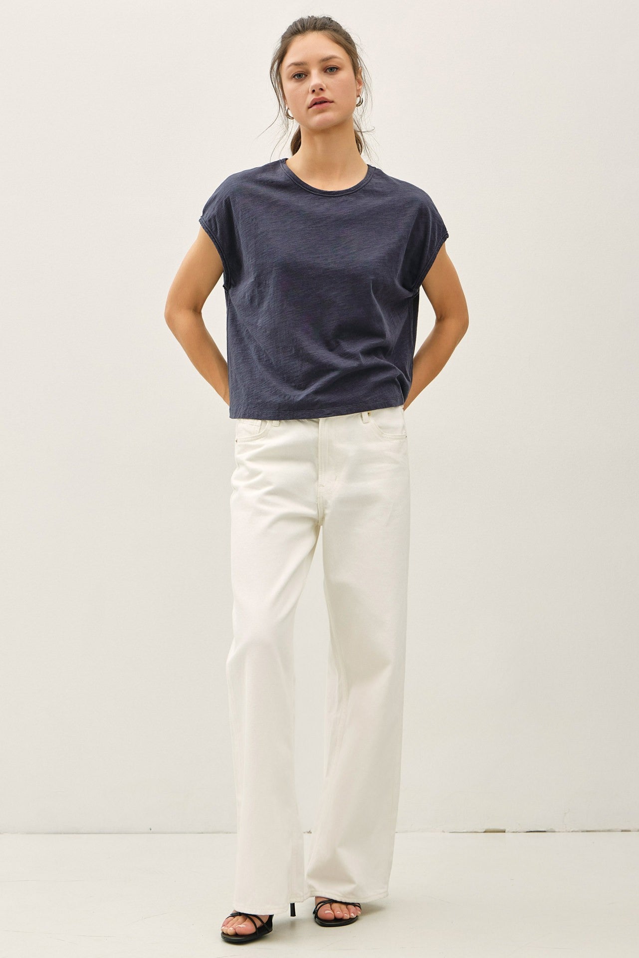 Cotton Slub Boxy Fit Tee