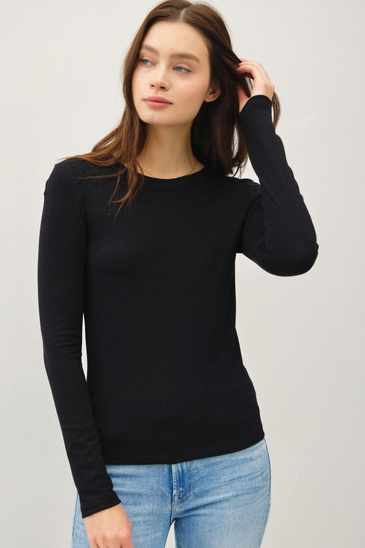 Round Neck Long Sleeve Top