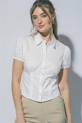 Fitted Button Front Top