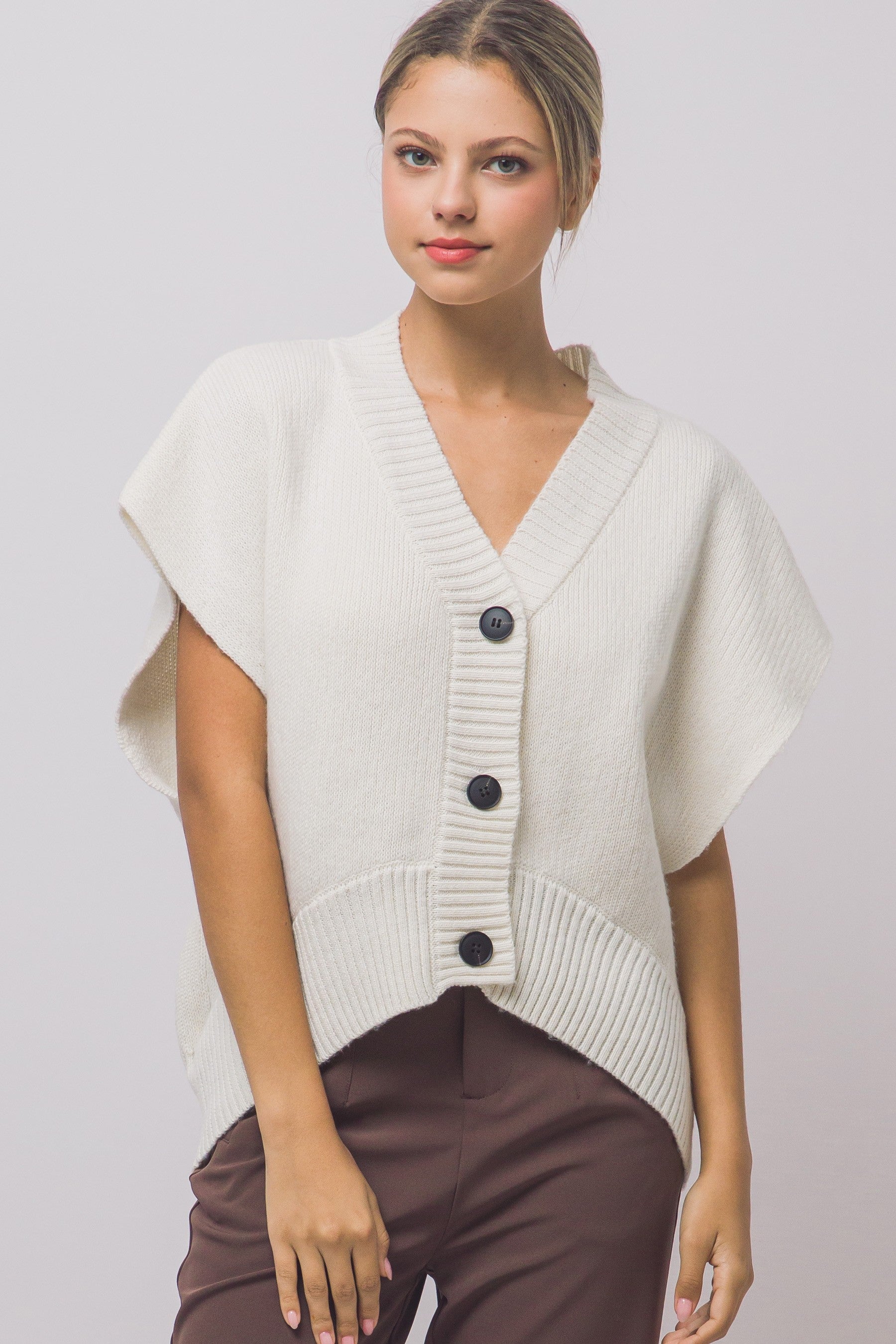 Oversized Cardigan Vest