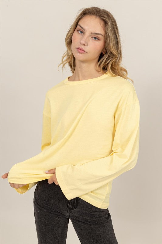 Crew Neck Long Sleeve Tee