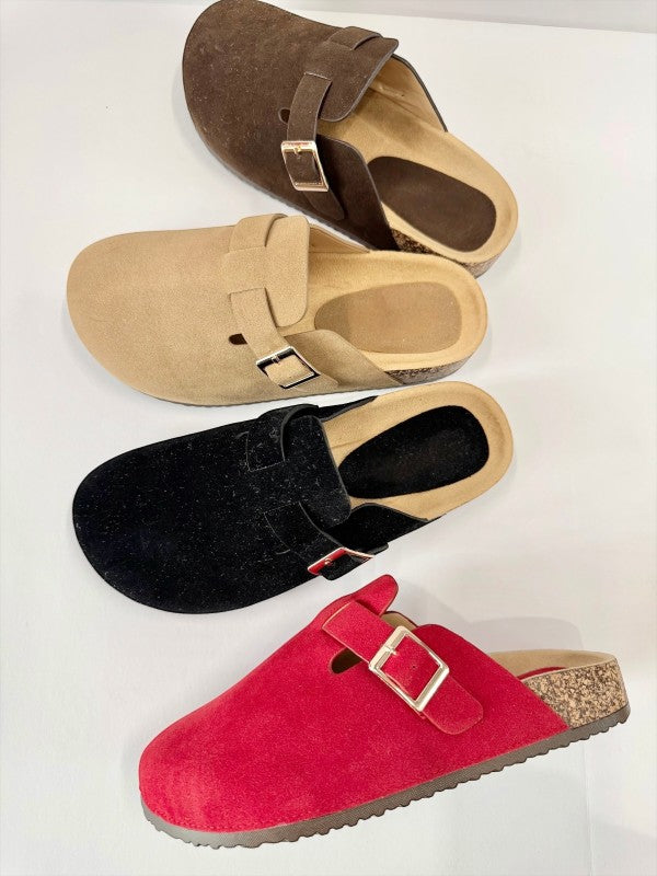 Birkenstock Inspired Suede Clogs