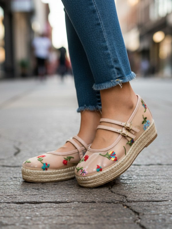 Embroidered Flat Shoe