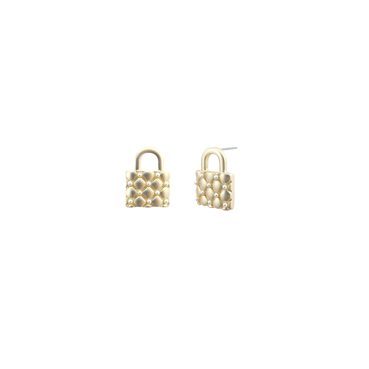 Quilted Pearl Purse Earring