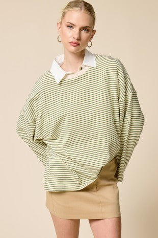 Striped Oversized Top