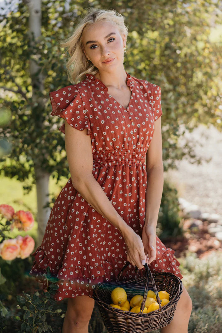 Short Sleeve Midi Dress