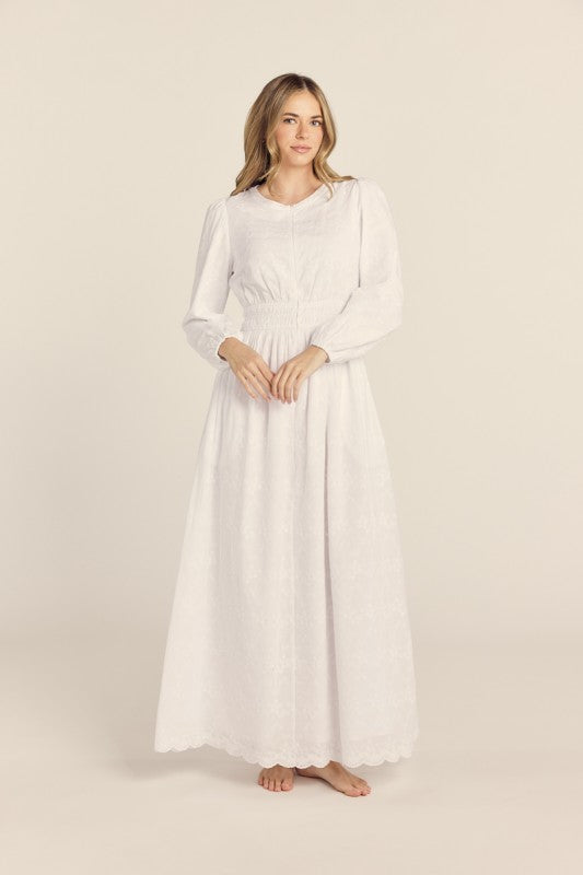 White Floral Maxi Dress