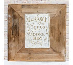 Gold Brush Adore Him Sign