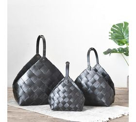 Blk Woodchip Baskets