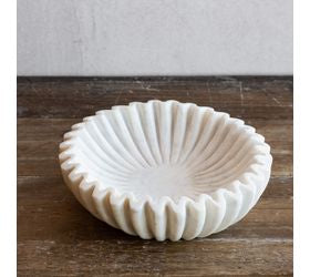 7" Marble Ruffle Bowl
