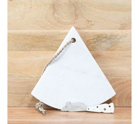 Marble Cheese Slice Board W/ Mouse Knife