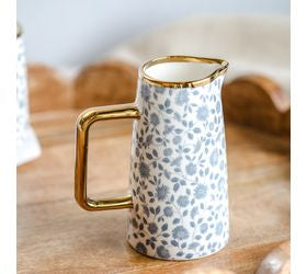 Gold Accent Tiny Flower Pitcher