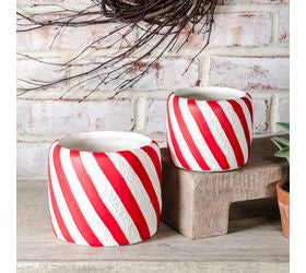 Candy Cane Stripe Planter