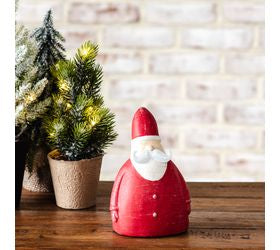 6" Cement Santa Decor