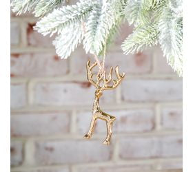 2" Gold Reindeer Ornament