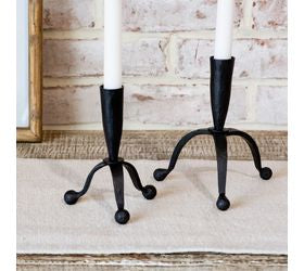 Black Iron Taper Holders