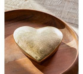 5" Gold Heart Shaped Box